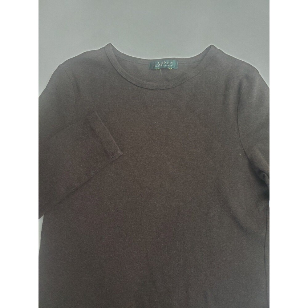 Lauren Ralph Lauren Women's Long Sleeve‎ Blouse, Brown, Medium